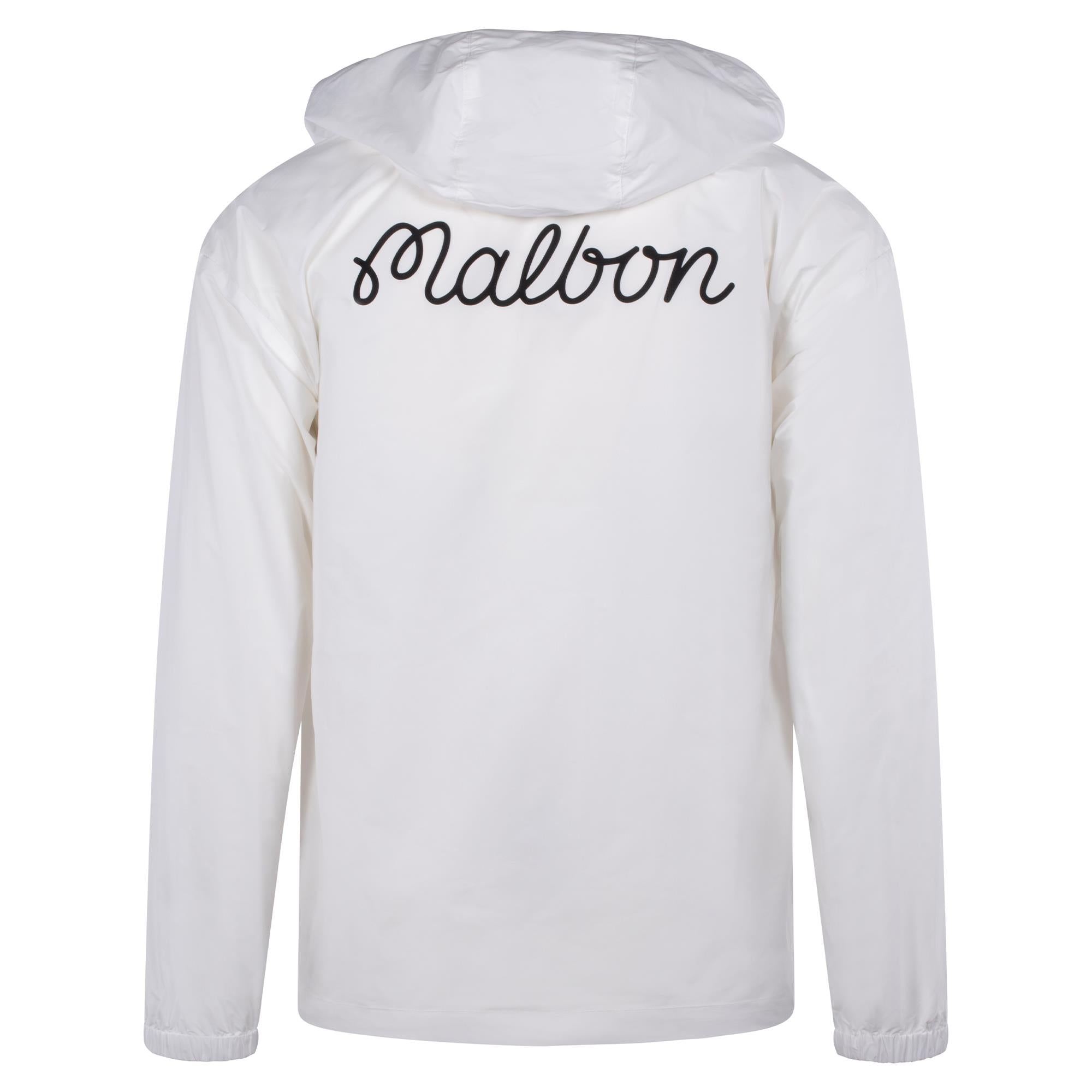 Malbon Golf M Script Nylon Anorak Golf Jacket White